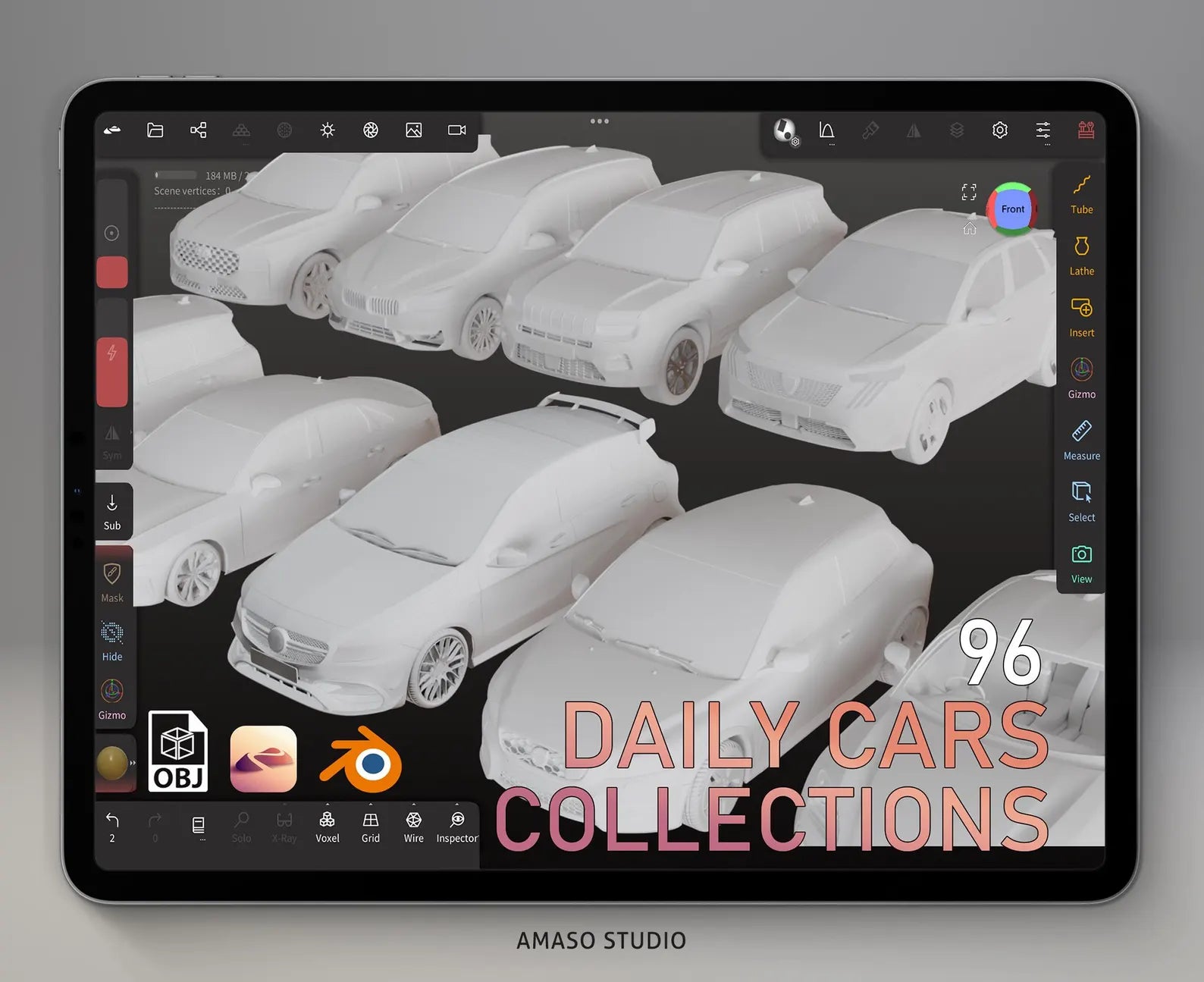 Daily Cars 3D Model Pack For Blender3D – 96 OBJ Files